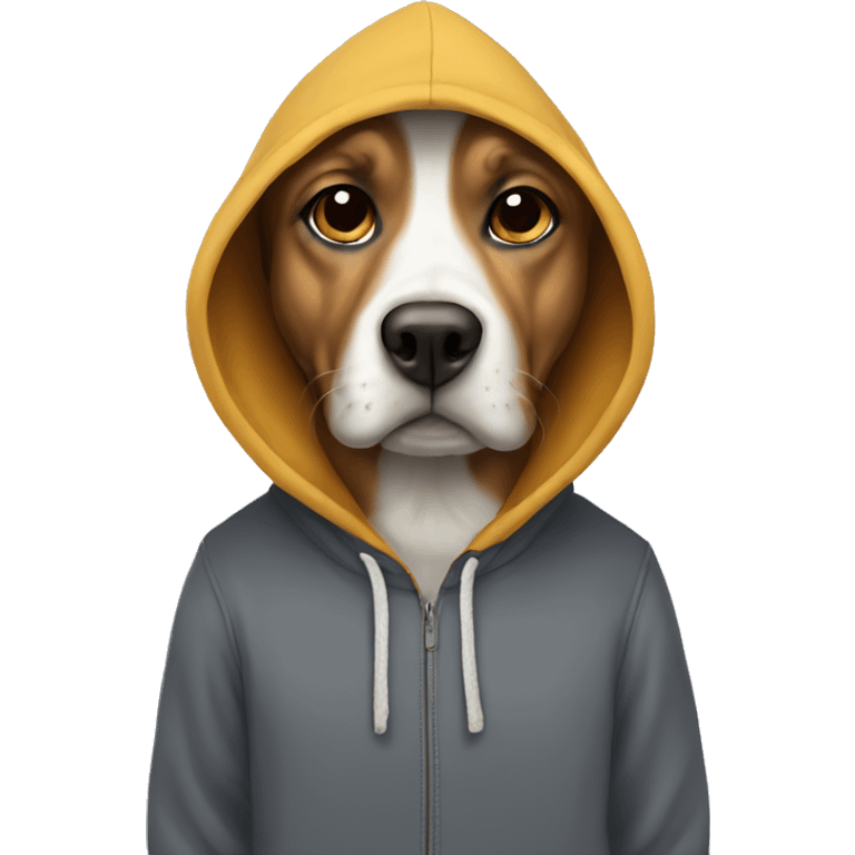 Dog wearing hoodie  emoji