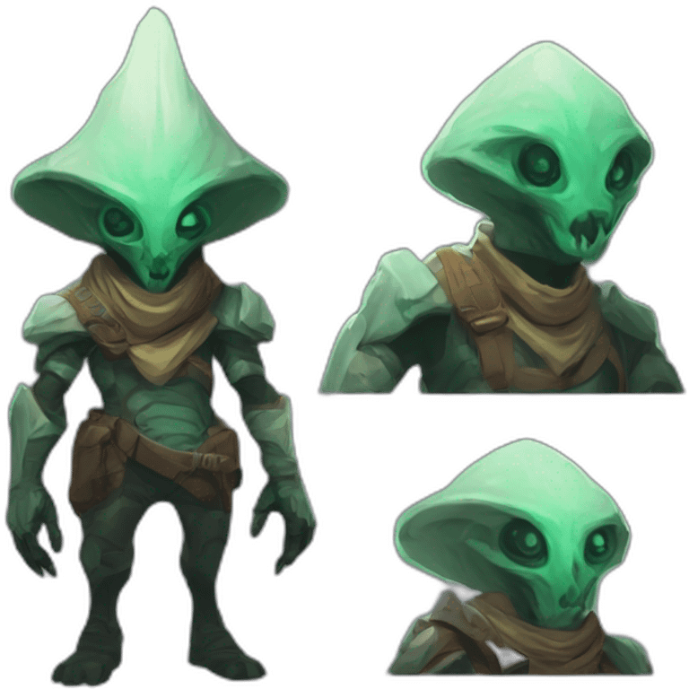 alien mountain creature scifi roguelike rpg style inspired by slay the spire digital art emoji