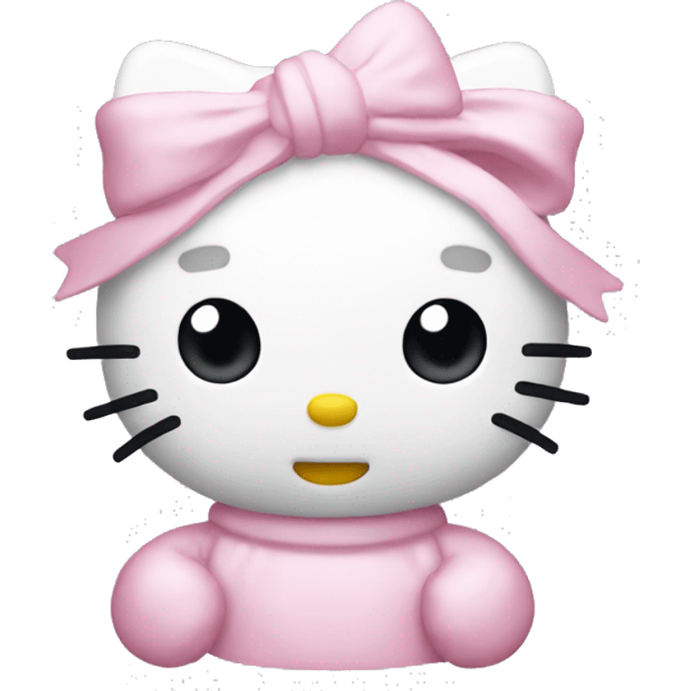 Hello kitty light pink Christmas  emoji