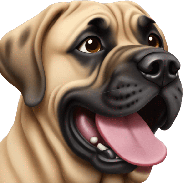 English mastiff tongue out emoji