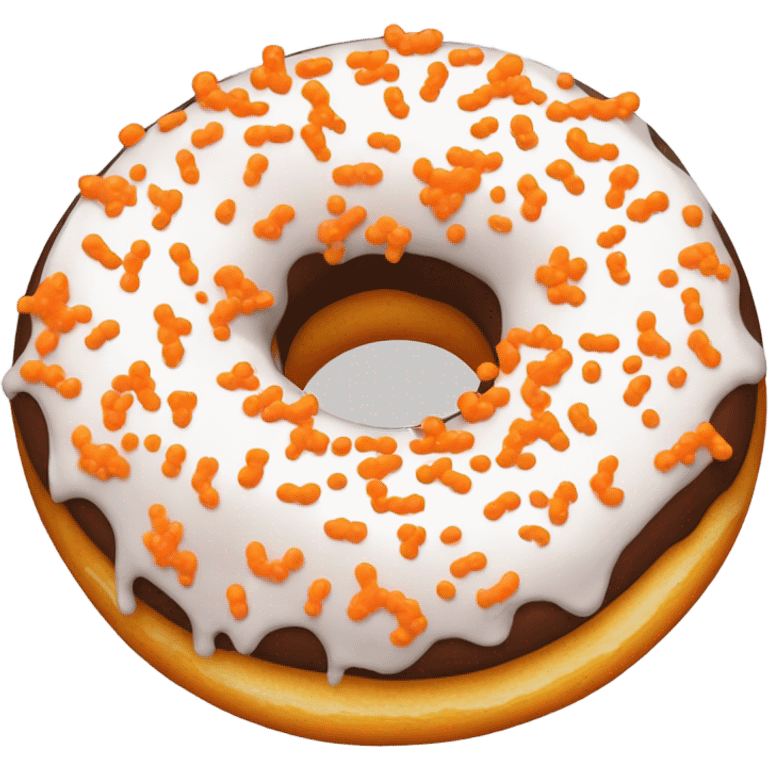 Orange freckle donut emoji