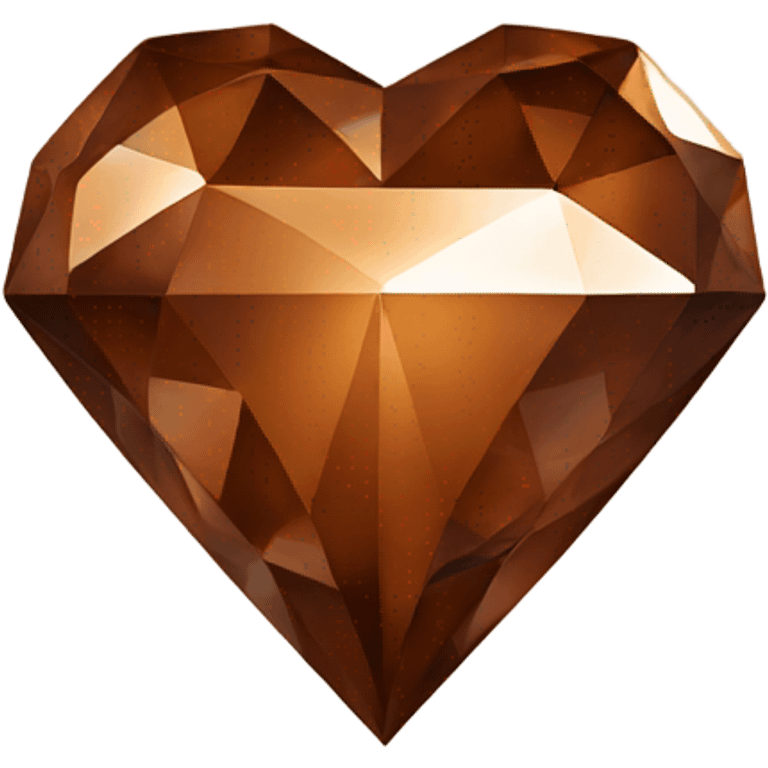 Brown diamond heart emoji