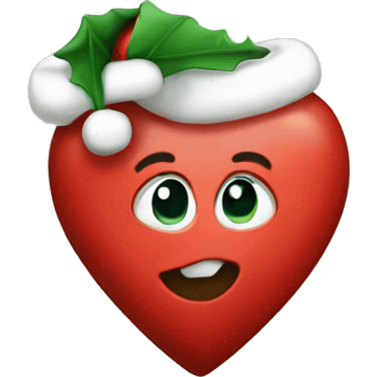 A heart with Christmas spirit emoji