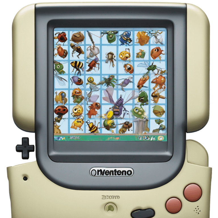 Nintendo DS bug hitter game emoji