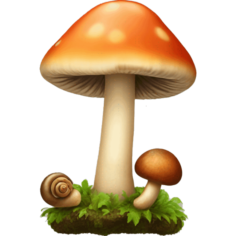 Mushroom with snail emoji