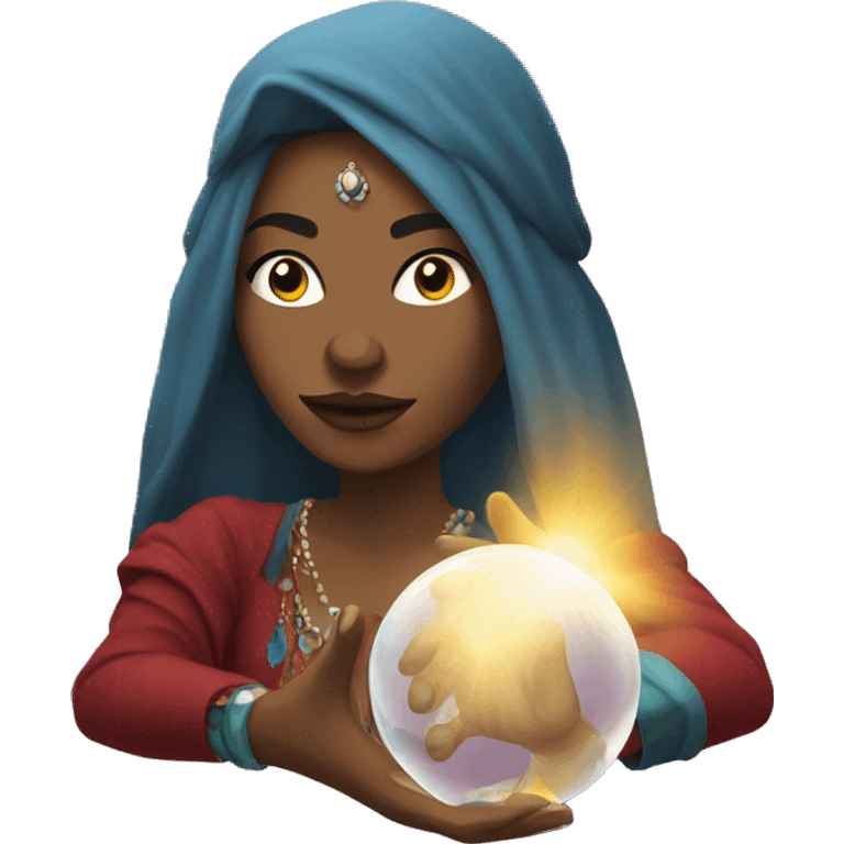 gypsy with crystal ball emoji