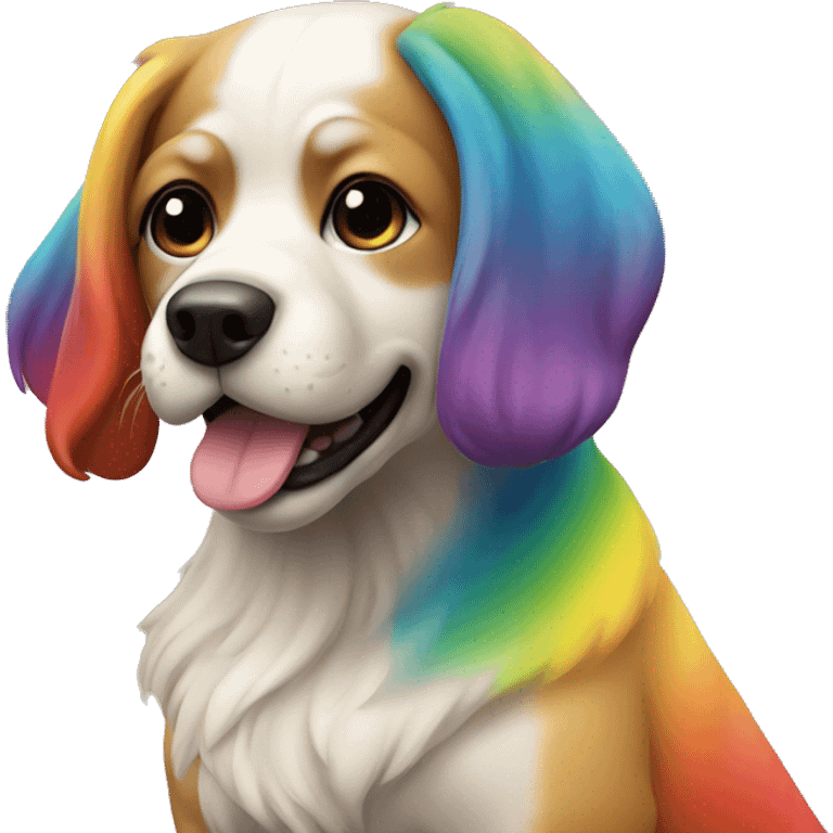 dog on rainbow emoji