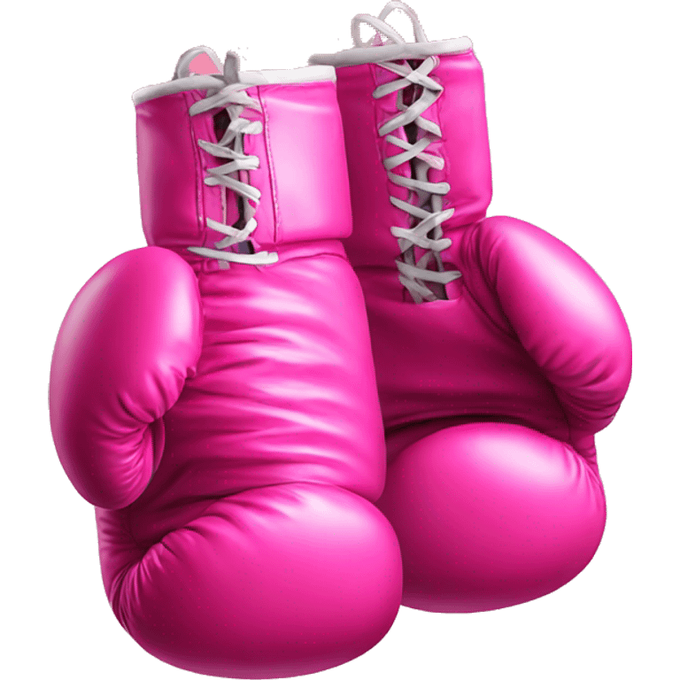 Pink boxing gloves emoji