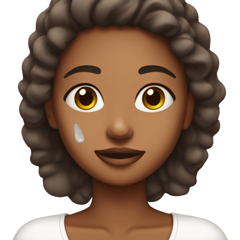 Girl doing her skincare emoji