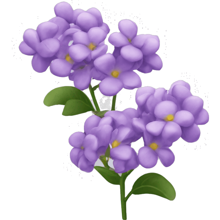 3 flores lilas emoji