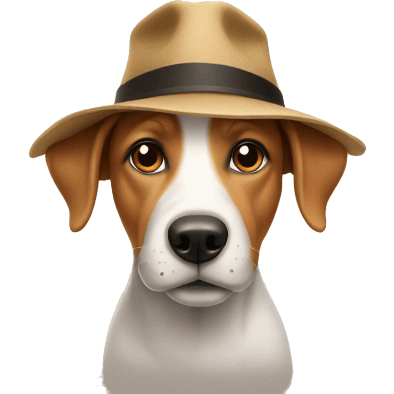 Dog wearing hat emoji