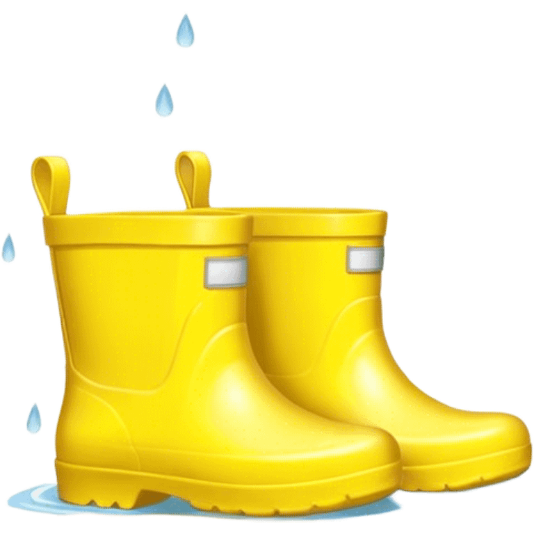 Tiny yellow rain boots emoji