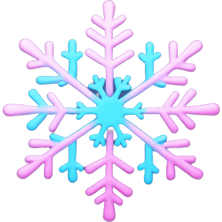 Pink and blue snowflake  emoji