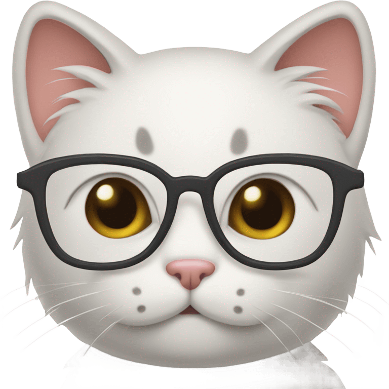 Kitty with glasses emoji