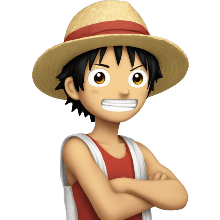 Luffy with a bree emoji