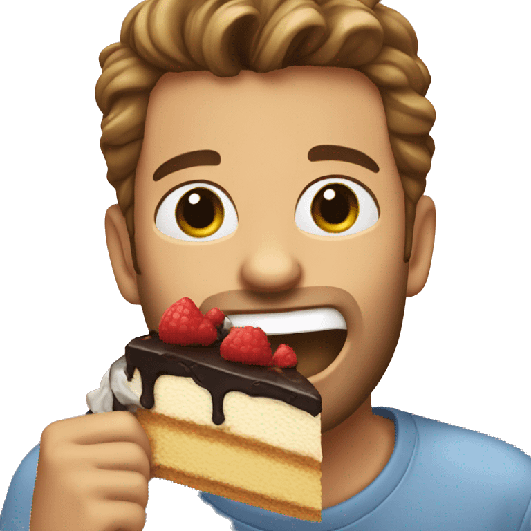 Liam eating cake emoji