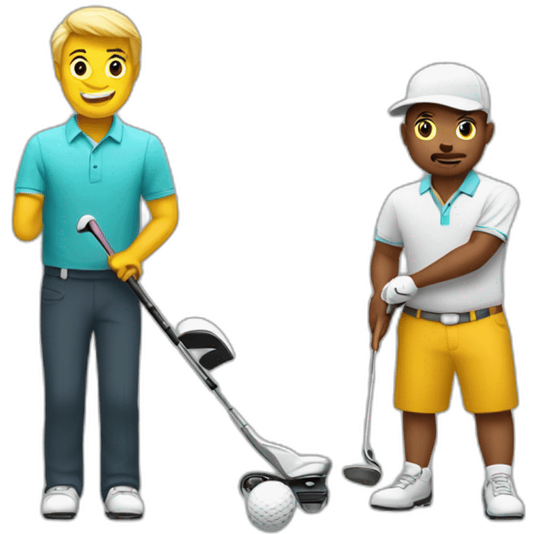 golfing with a midget emoji