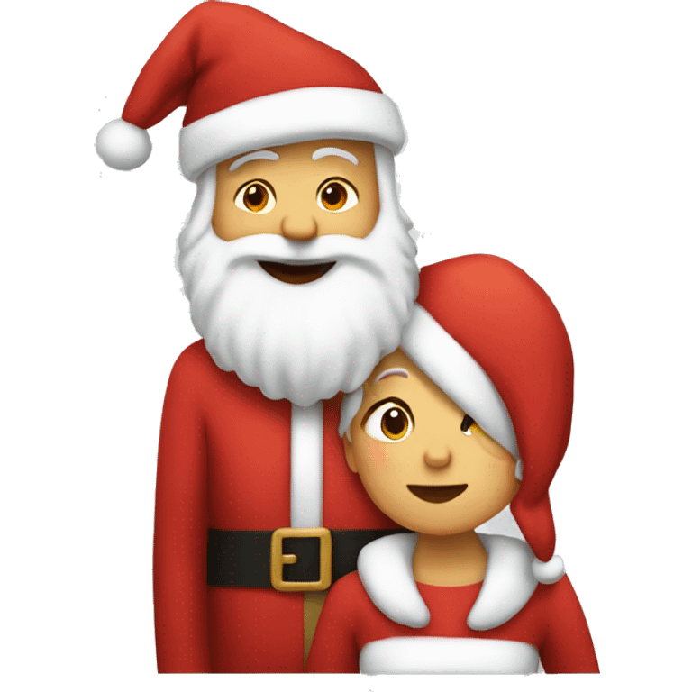 your mom and Santa kissing emoji