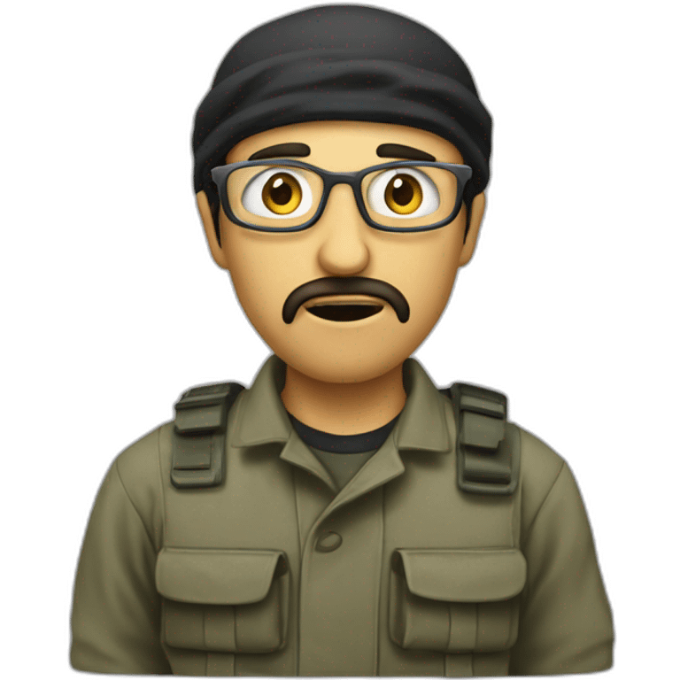 the creator of this tool being stunned by terrorists emoji