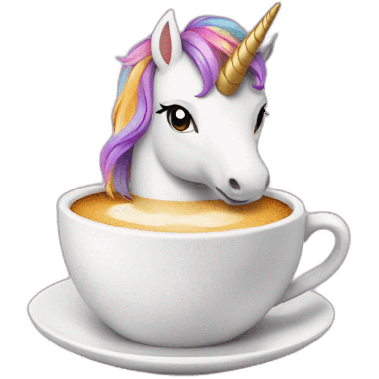 unicornio tomado café emoji