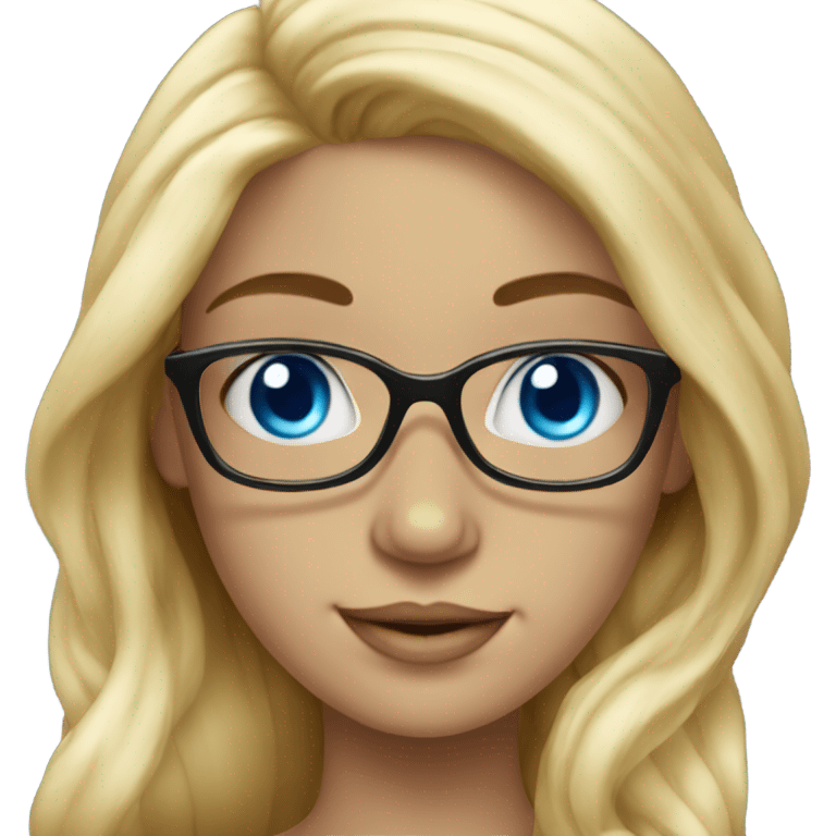 Mermaid blonde  and blue eyes wearing glasses  emoji