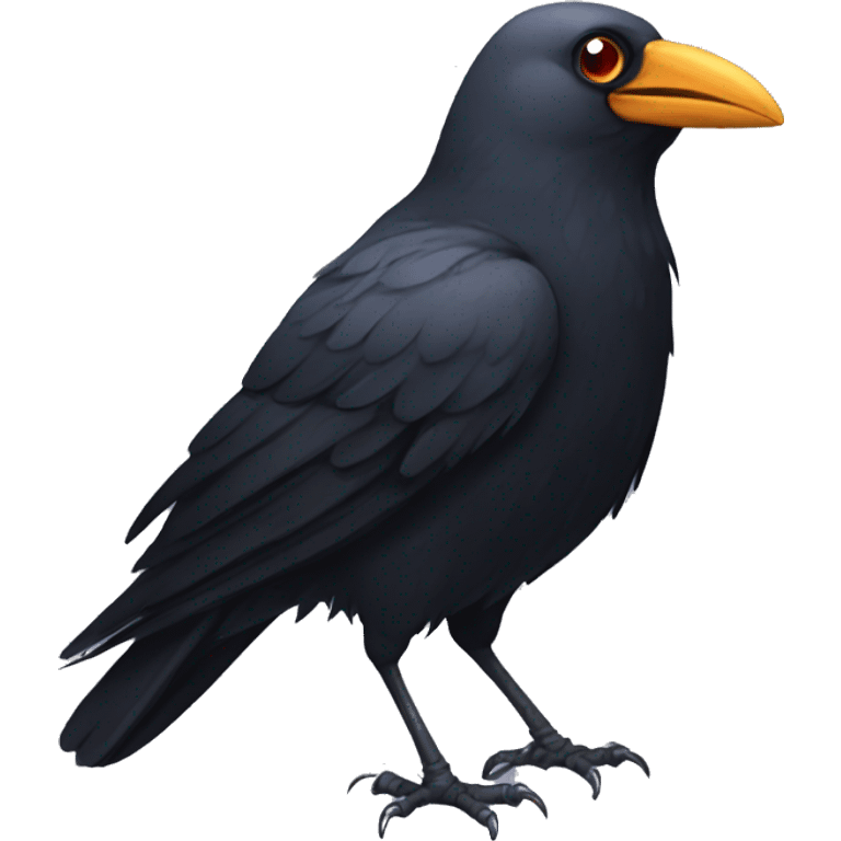 Crow with a monocle emoji