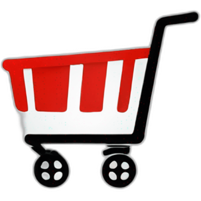 Shoping kart red and black emoji