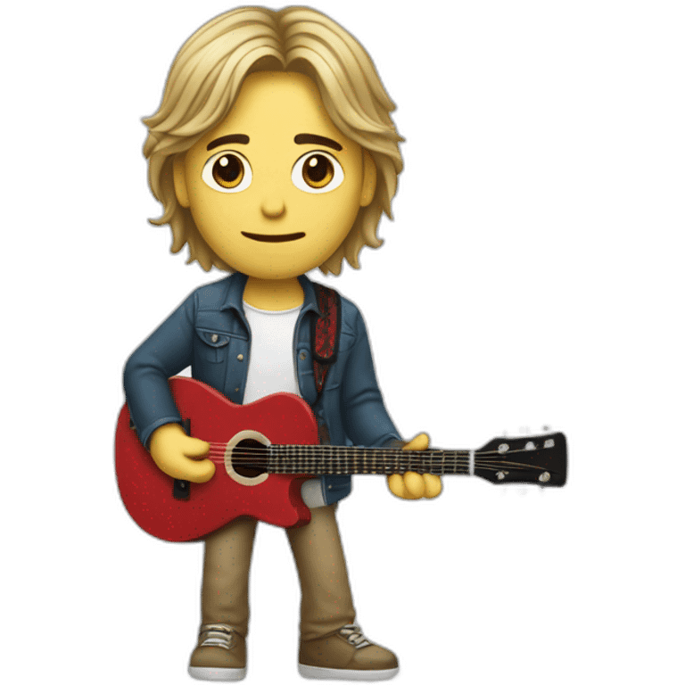 Kurt Kobain with guitar emoji