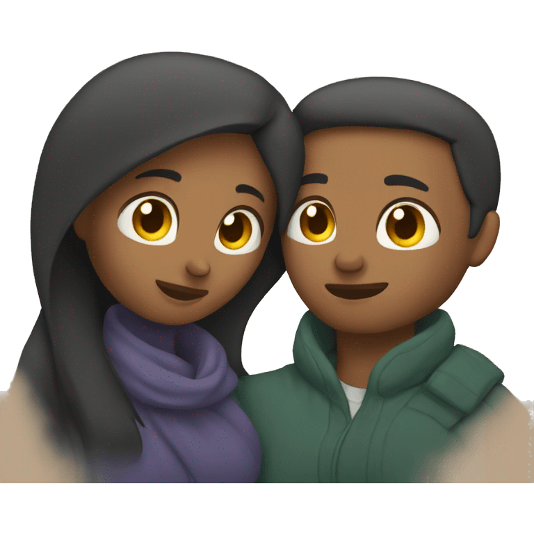 Couple cuddling emoji