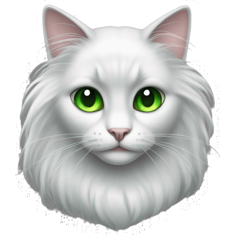 long haired black cat green eyes paws showing emoji