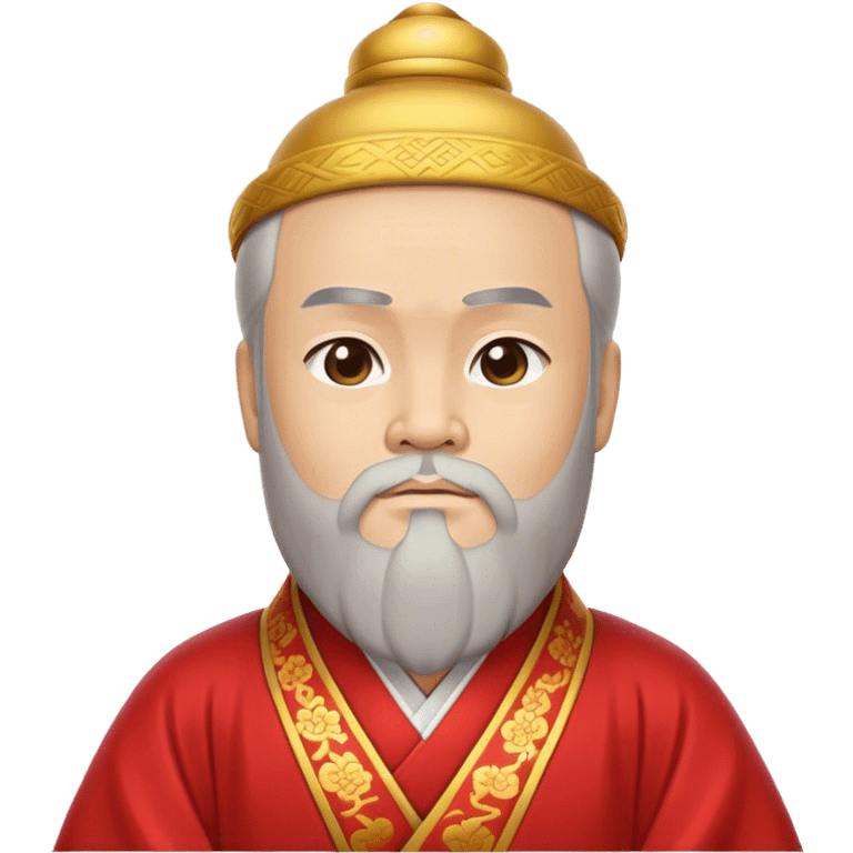 Cinematic Realistic Confucius Portrait Emoji, depicted as a wise ancient philosopher in traditional robes with a serene, contemplative expression, rendered with soft timeless textures and harmonious natural lighting that captures his enduring wisdom. emoji