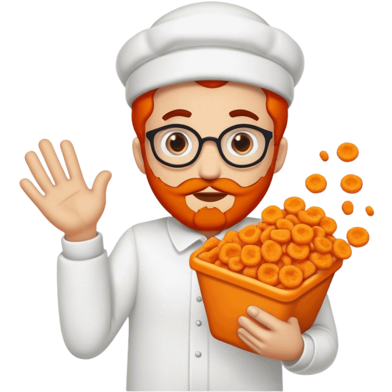 Jewish guy with Cheeto dust emoji