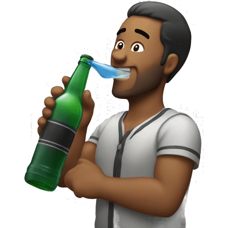 Guy drinking a bottle of jack emoji