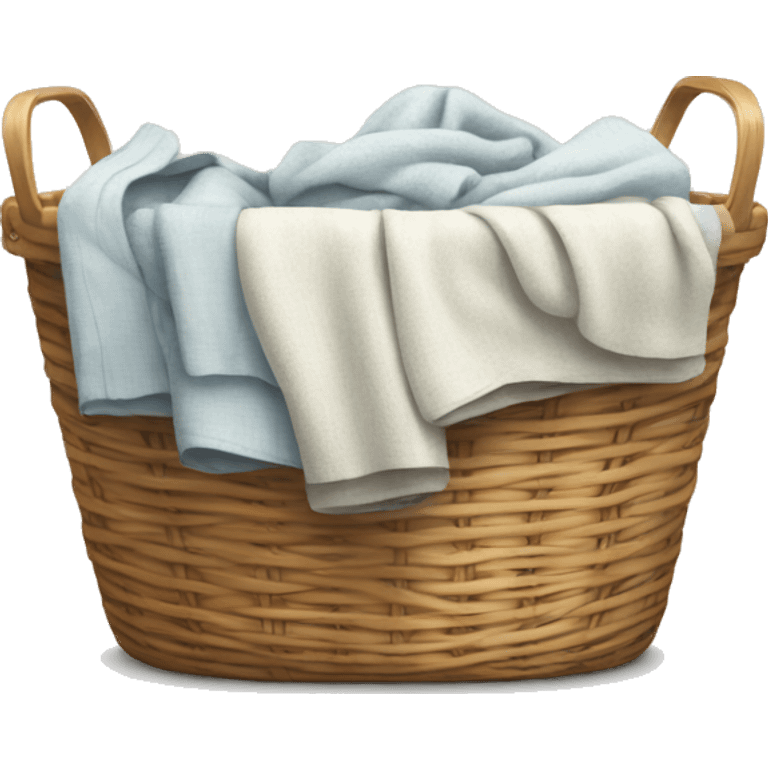 A laundry basket with cloth emoji