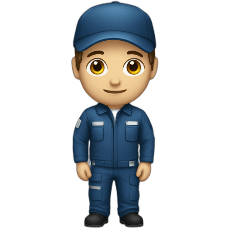 Technician dark blue outfit emoji