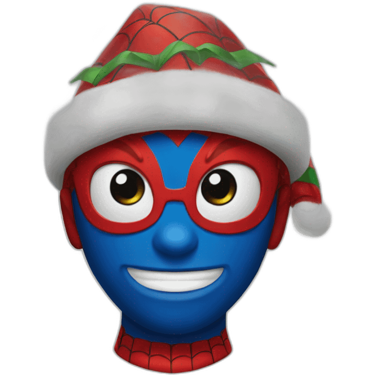 spider-man with christmas hat emoji