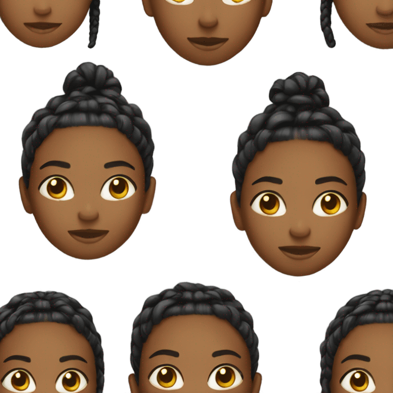 Black girl with cornrows  emoji