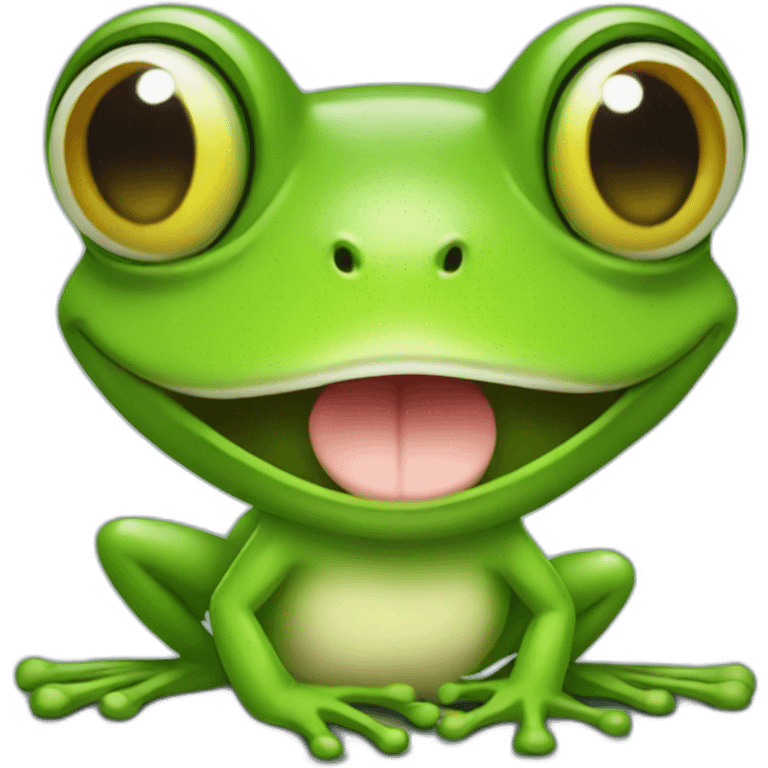 Frog smiling  emoji