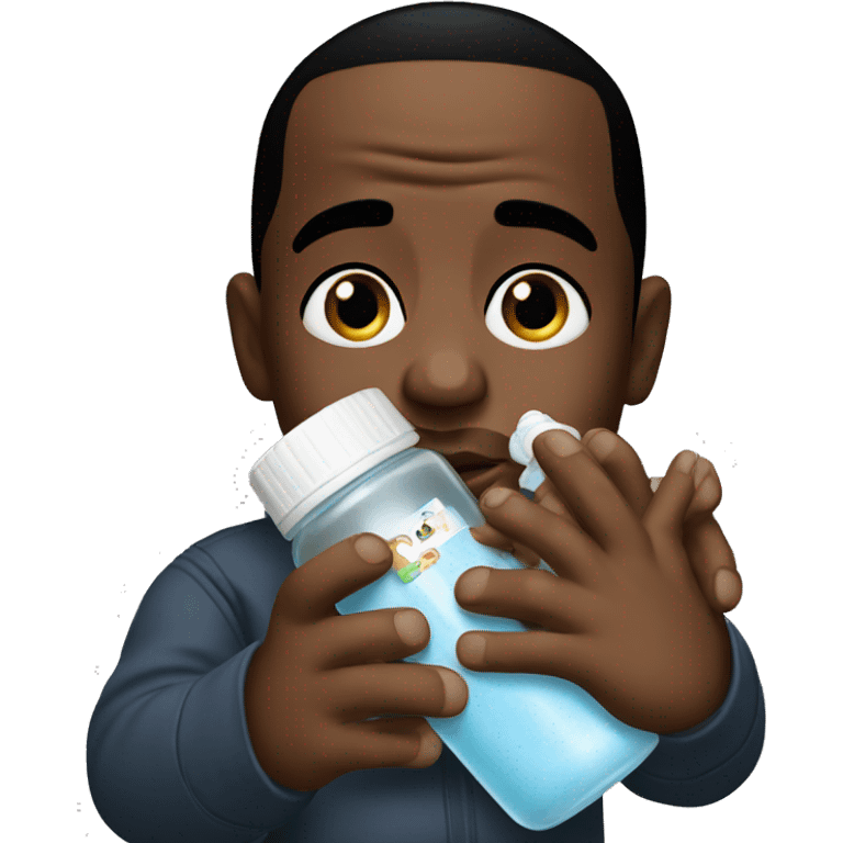 P diddy holding baby oil emoji