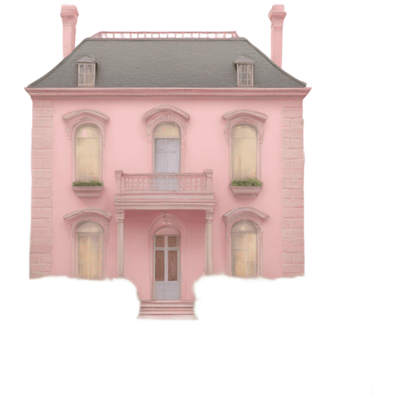 pastel pink 19th century villa  emoji