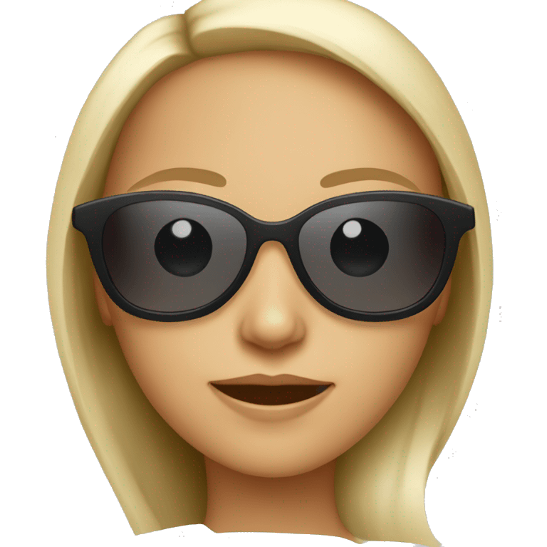 rusian girl wearing sunglasess emoji