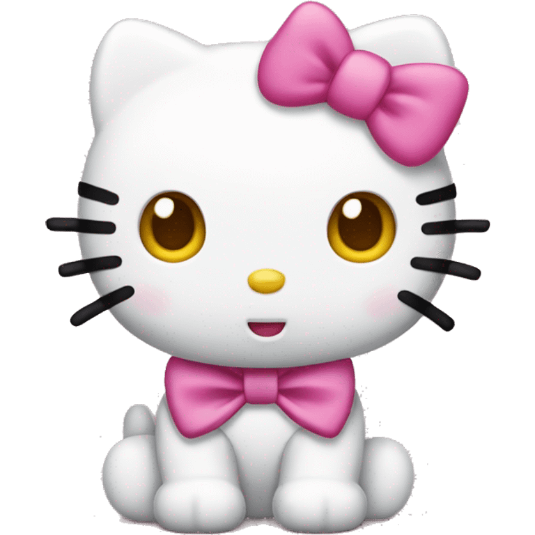 hello kitty with pink bow  emoji