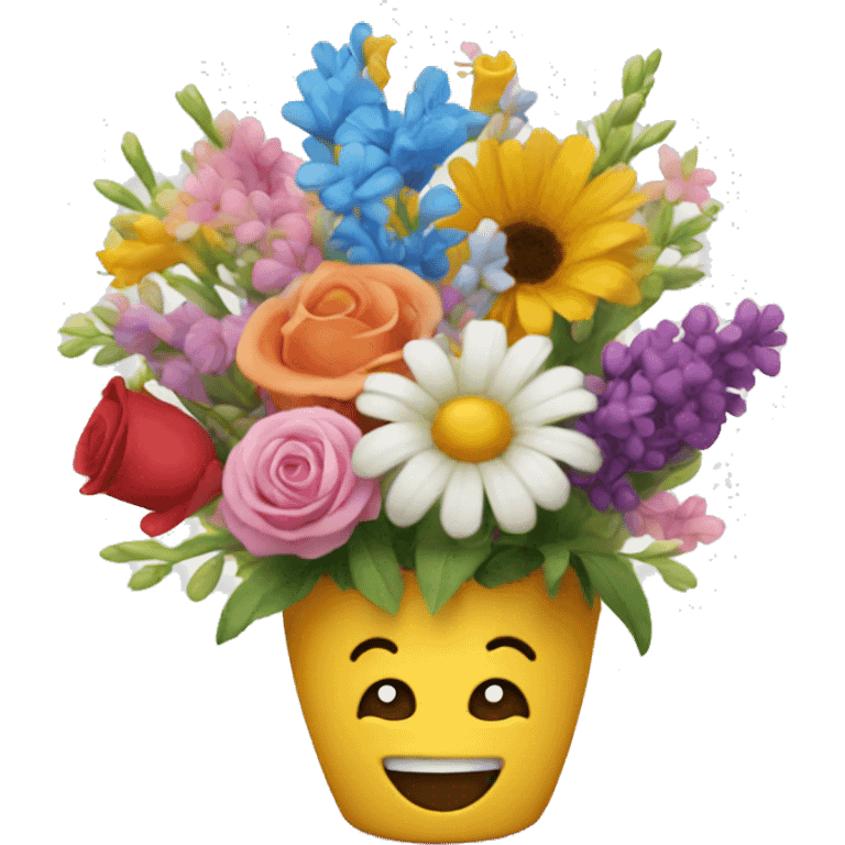 Happy birthday bouquet emoji