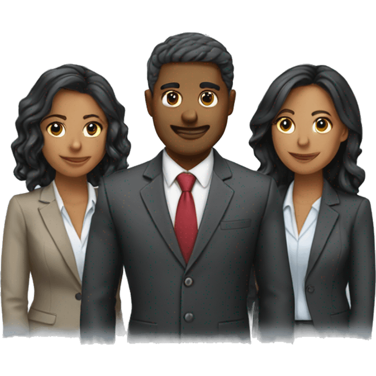 business team of 3  emoji