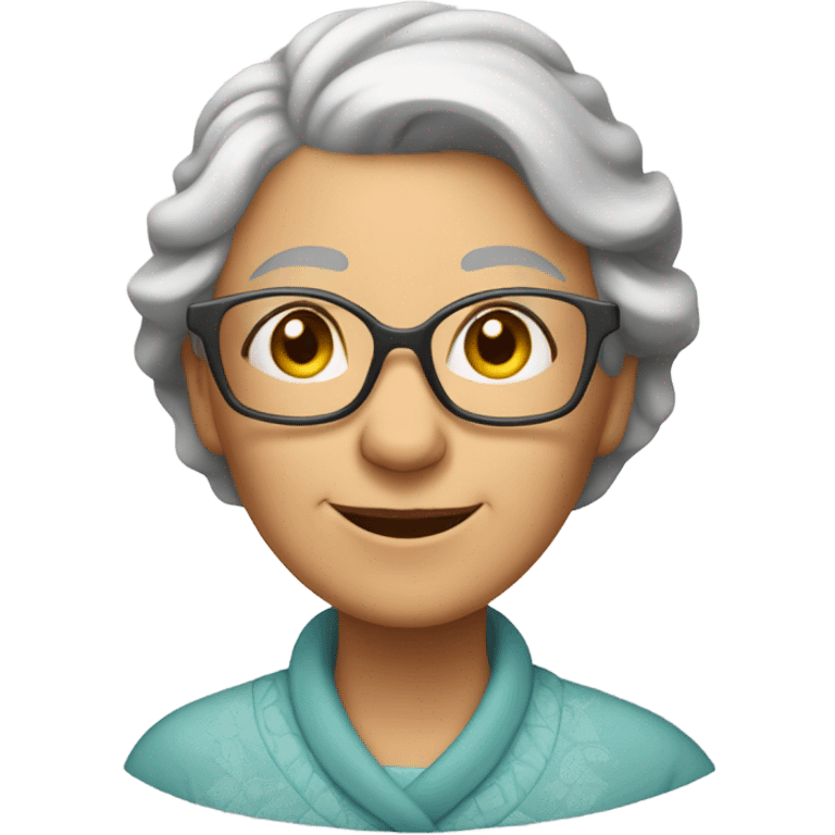 grandma leaning emoji