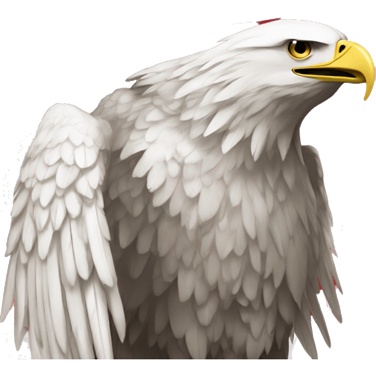 make an eagle in the colorsof the Polish flag emoji