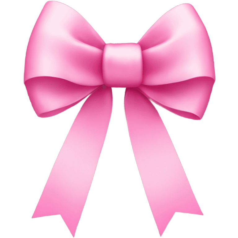 Pink bow with long ribbon emoji