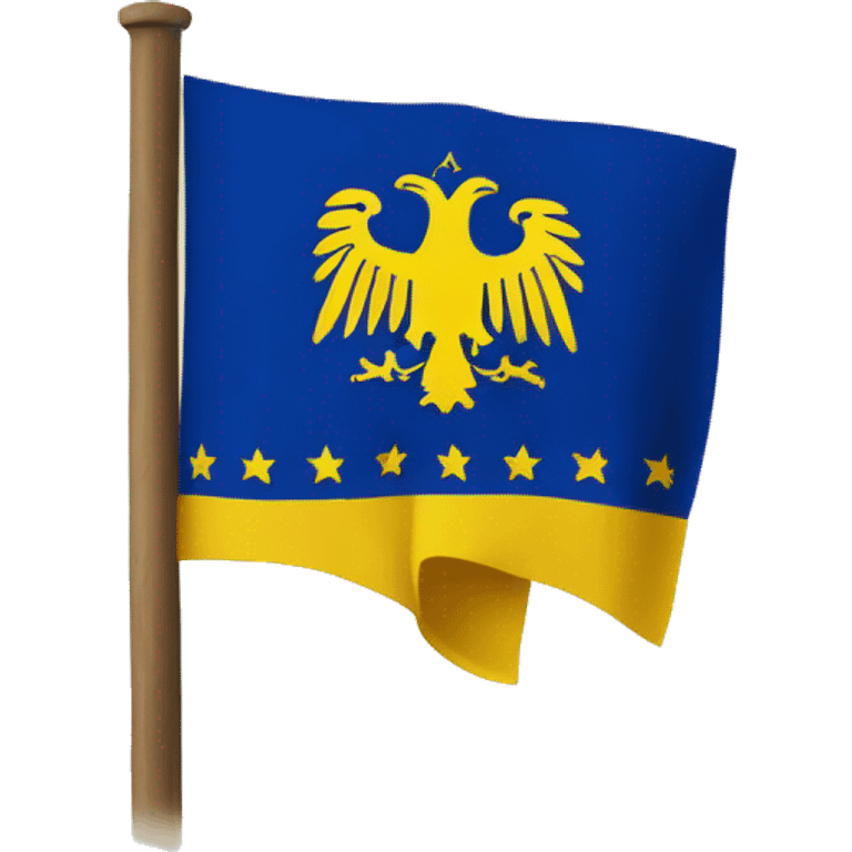 Bosnian flag from bonian kingdom emoji