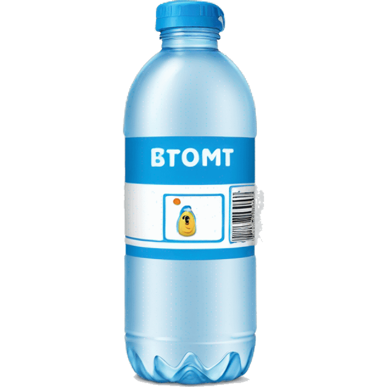 water bottle with label emoji