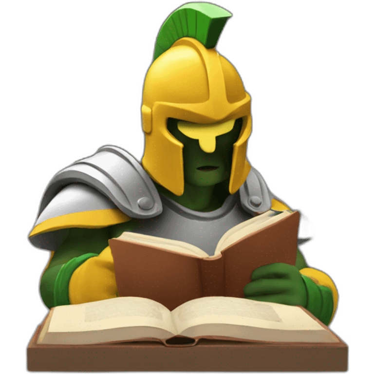 spartan reading book emoji